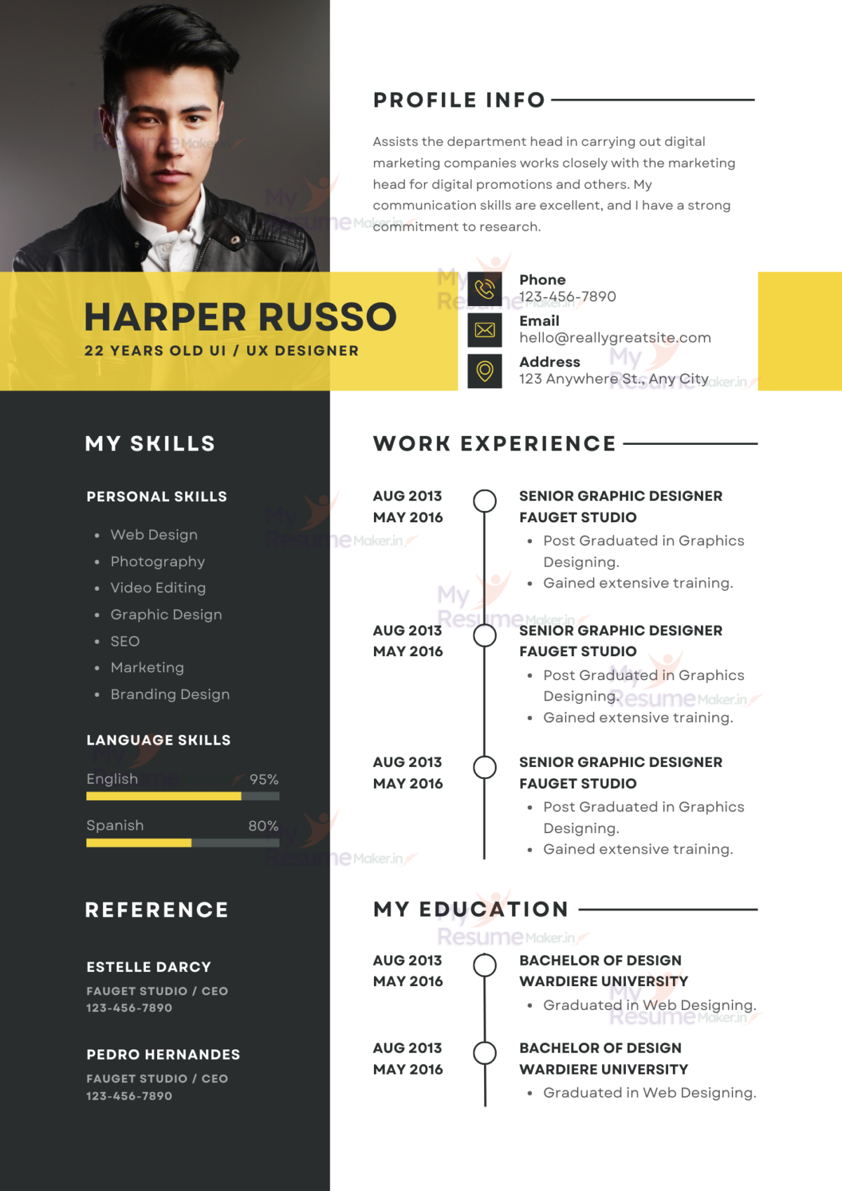 Sample Resumes - My Resume Maker